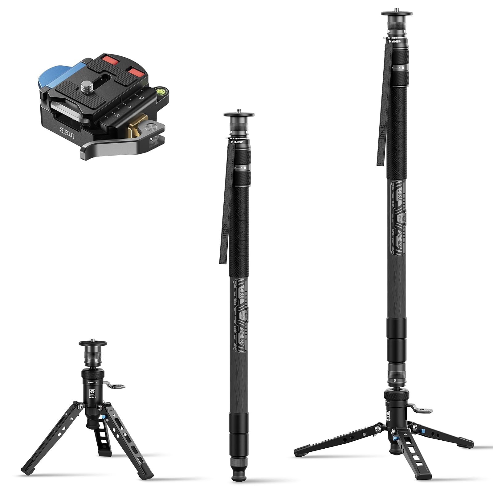 Amazon.com : SIRUI SVM-165P Rapid Carbon Fiber Monopod with QC-55